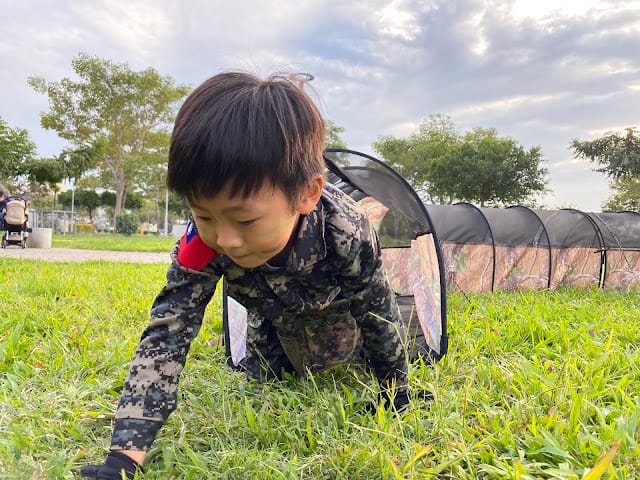 [親子體驗]Q阿米軍事體驗營,萌兵集合!匍匐前進/跳躍訓練/火箭炮射擊/搶救小兵