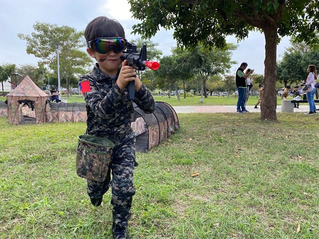 [親子體驗]Q阿米軍事體驗營,萌兵集合!匍匐前進/跳躍訓練/火箭炮射擊/搶救小兵