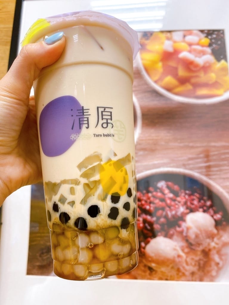 台南飲料店推薦~清原芋圓仁和店豐富芋頭配料,讓嘴巴鼓鼓好滿足!