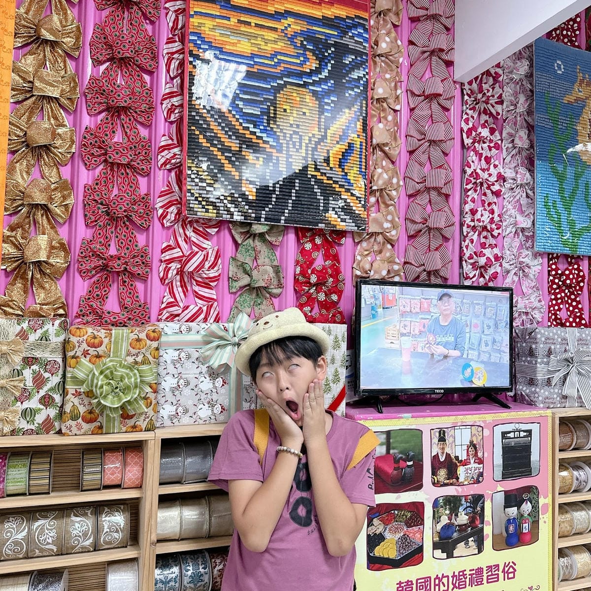 彰化鹿港免費景點推薦～ 沉浸在緞帶王觀光工廠手作的世界裡，邊