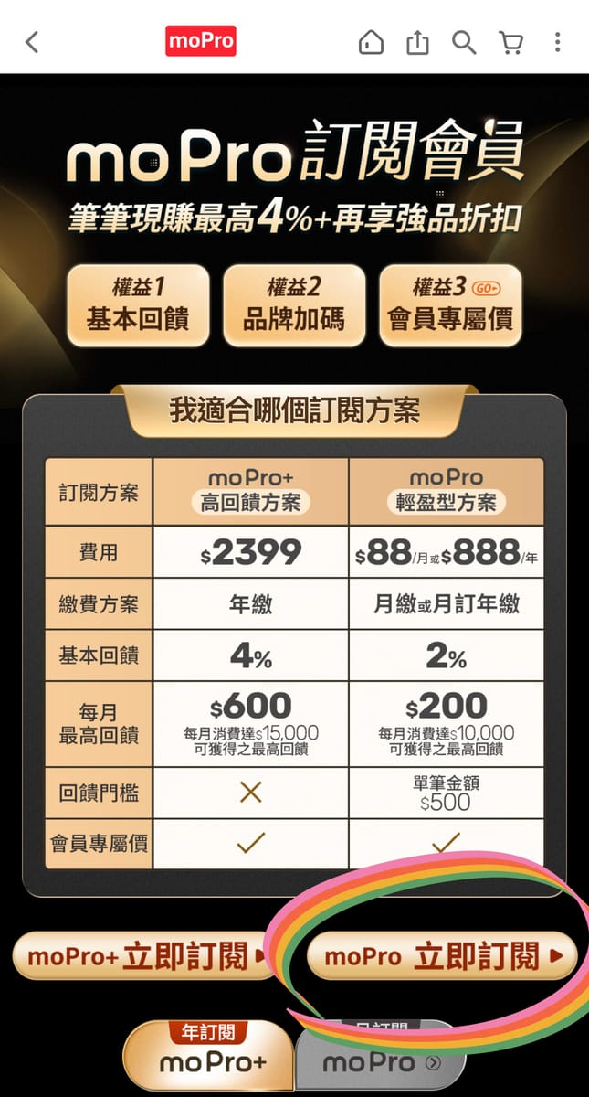 momo 訂閱制改版!moPro 只要 88 元/月,即享超高回饋把月費賺回來,momo 會員專屬權益一 次看! - 第4張圖 momo 訂閱制改版!moPro 只要 88 元/月,即享超高回饋把月費賺回來,momo 會員專屬權益一 次看!
